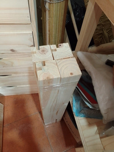 Pine Table 120 cm × 80 cm with Interlocking Legs 1