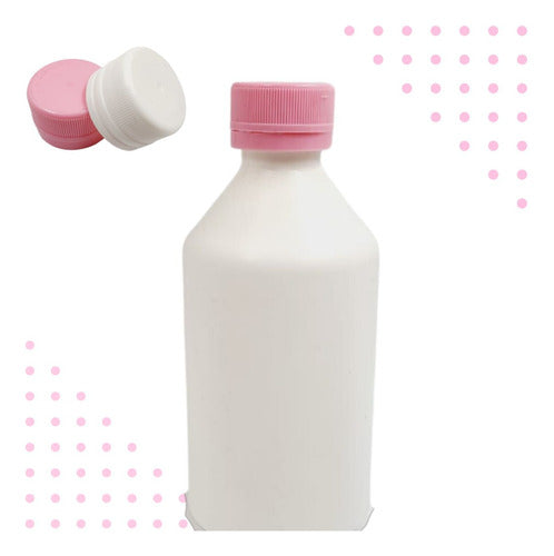 White Plastic Bottle Container with Screw Cap 250ml x 20 Units LFME 0
