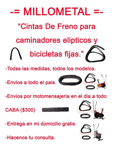 Repuesto Bicicleta Fija Caminador Eliptico, Cinta Freno Caba 2