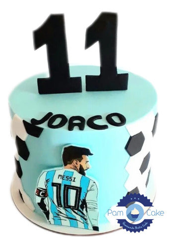 Torta Artesanal Messi Argentina Campeon Mundial America Copa 0