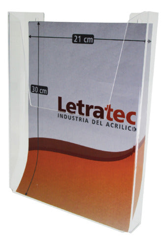 LETATEC Acrylic Wall Brochure Holder A4 PP5-2130-6 Pack/6 0