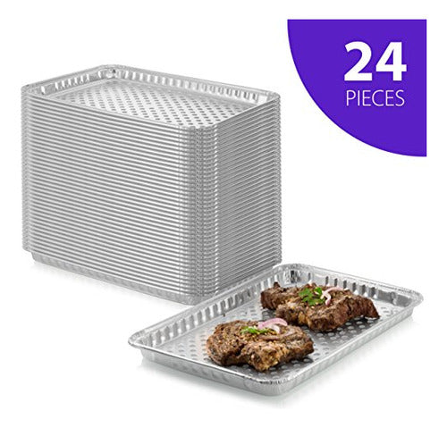 DCS Deals Disposable Aluminum Grill Tray Package of 24 1