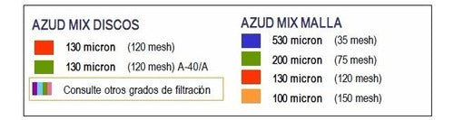 Azud Filtro Azud Mix 2 Anillas 130 Micrones - Riego 5