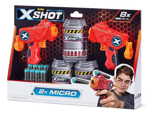 X-Shot Zuru 2x Micro Darts Double Gun 0