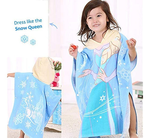 Everyday Delights Disney Frozen Elsa Bath Pool Beach Towel with Hooded Poncho 1