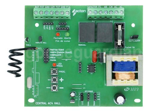 Placa Central Universal Acton Híbrida Sensor Trafo Hall Reed Compatível C/ Placa Central Kxh30fs Kx30fs 1