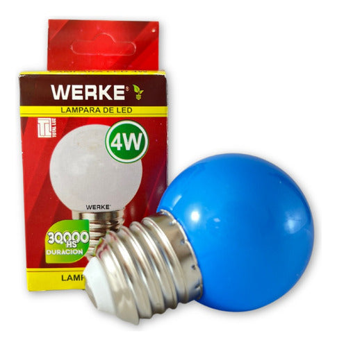 Decorative Blue LED Bulb 4W Werke Pack of 10 0