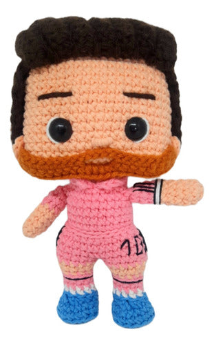 Casera Amigurumi Messi Muñeco Tejido 0