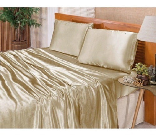 Casa Mi Satin Sheet Set 4 Pieces Various Colors 4