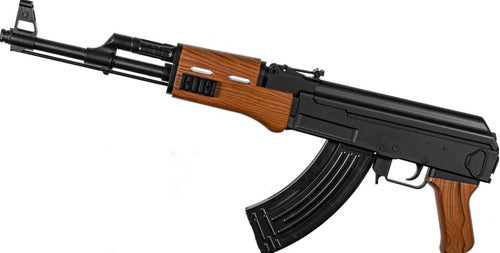 Rifle Airsoft BB Gun AK47 Spring Powered 6mm AK-47 Replica Black Brown Polymer ABS 1