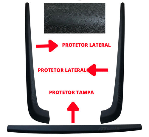 Kit Protetor Tampa Traseira L200 Triton Caçamba 2016 A 2023 1