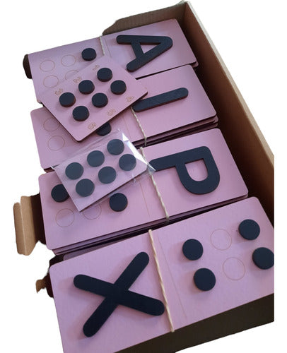 Nana Beni Abc Braille + Vowels + Numbers with Magnet Painted 3.5x5cm 4