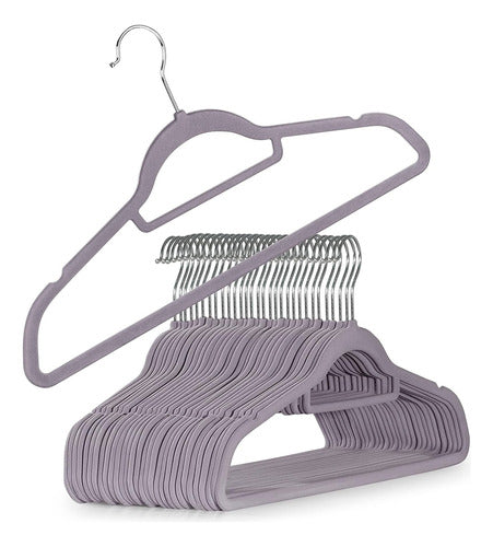 Alembi Ultra-Thin Velvet Hangers X 10 Gray 0