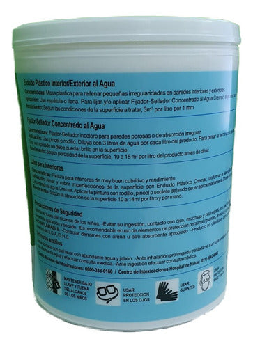 Fijador Sellador Incoloro Concentrado Al Agua Cremar 1lt 1