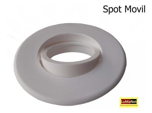 Round White Recessed PVC Spot Light + 5w Cold Dicroic 4
