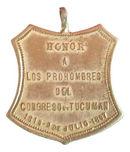 Orzali B Y E Medalla Honor Prohombres Del Congreso De Tucuman 1897 1