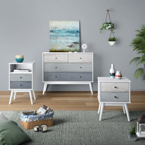 Denver Nordic Dresser, Solid Wood, Free Assembly - Arctic 1