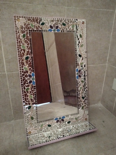 Artisan Mirror 80x60 Cm With Shelf 3