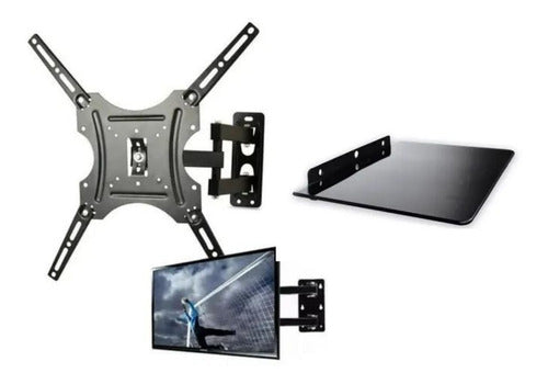 Brateck LCD LED TV Mount Kit Up to 55" + DVD Channel Holder 0