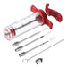 HERMES SHOP Portable Meat Injector Kit with 3 Needles and 1 Brush 0