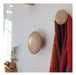 Handcrafted Lenga Wood Button Wall Coat Rack Set of 5 2