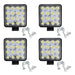 Max Tuning Kit X4 Square Led Light 16 Led 48 Watts 12v/24v Auto Moto 0