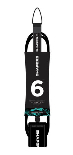 Shapers Leash Shapers Regular Leash 6 Ft Negro - La Isla 0