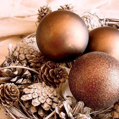 TOMAY Christmas Ball Ornaments For Christmas Tree 30pcs 2.36 Inch Bronze 5