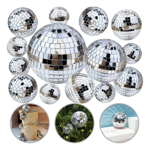 HAVAGDTM Christmas Mirror Ornaments, Sizes: 2cm 4cm 5cm 8cm 0