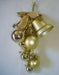 Golden Christmas Cluster Ornament with Hanging Bells 2