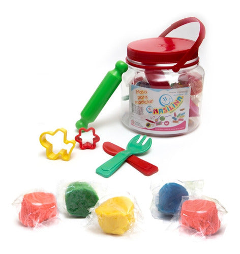 DIDACTICOS JUEGA CONMIGO Kit Masas Balde 5 Sticks + Accesorios - Plastilina Infantil 0