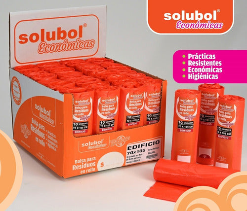 Solubol Bags for Waste 70x105 Cms, Box: 35 Rolls X 10 Bags 3