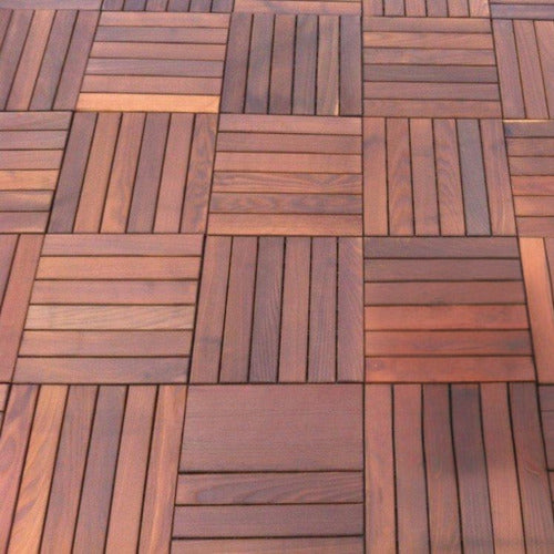 Deck Pallet Modular Decoração Madeira Eucalipto 50x50cm 3