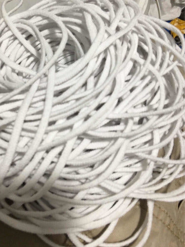 White 2.5mm Elastic Cord for Face Masks - 50 Meters 2