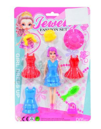 SBG Doll with Accessories 9 Pieces in Blister 18x27cm - 50507 0