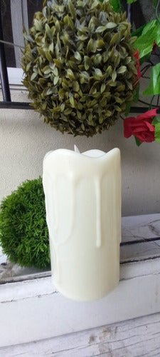 LED Candle with Melted Wax Effect and Flickering Flame - 15 x 9 cm 5