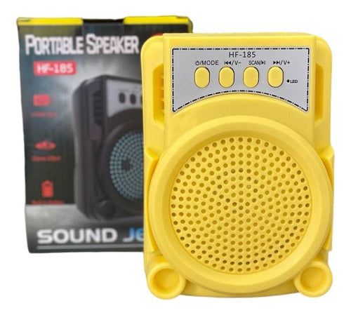 Portable Bluetooth Speaker 5W with LED Light, Rechargeable, USB, Radio 3