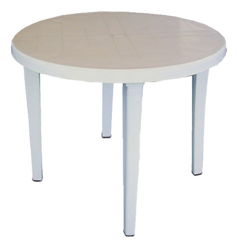 Colombraro Round Plastic Garden Table 90cm for Outdoors 0