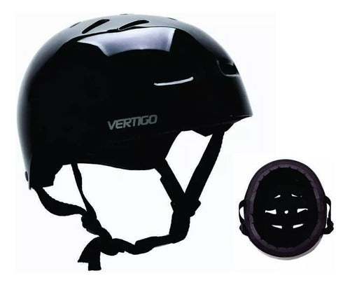 Vertigo Casco De Ciclismo Vertigo Vx Negro Brillo Talle M 2