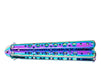 Razor Butterfly Trainer Knife Rainbow Fade Practice Comb 3