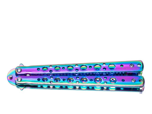 Razor Butterfly Trainer Knife Rainbow Fade Practice Comb 3