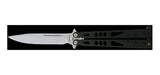 Butterfly Knife Albainox Black Cutout Fan 2061 1