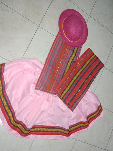 Coya Traje Niña Con Sombrero Disfraz Varios Colores 1