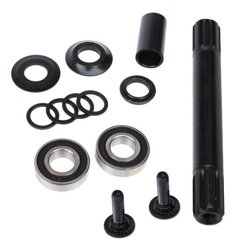 Kenli BMX Axle 8 Splines + Mid Bottom Bracket 19mm + Centraplate + Bolts 0