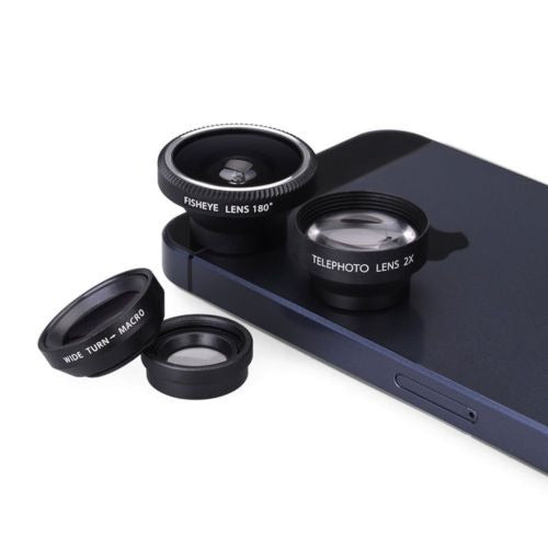 Pabloom 4 In 1 Fish Eye Lens + Wide Angle + Macro Lens + Telephoto 1