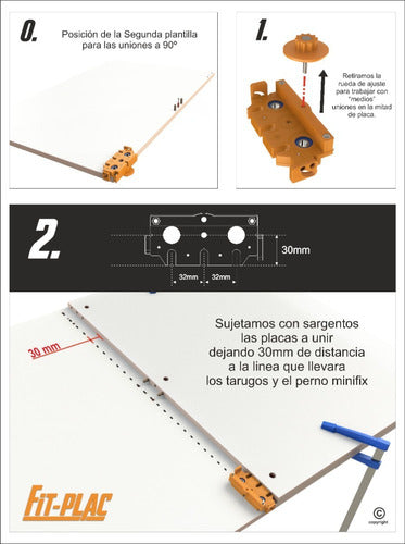 Plantilla Minifix Para Broca Forstner De 15mm Melamina 15-18 3