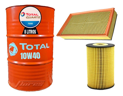 Total 10W40 Oil Change 8L + Filter Kit VW Amarok 2.0 Td 0