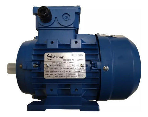 Motorarg Electric Motor Trifasico 3000rpm 1hp B3 0