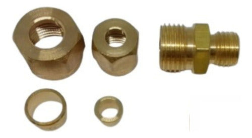 União Emenda Porca Anilha Inserto Redução De Tubos 6x4mm C/2 1