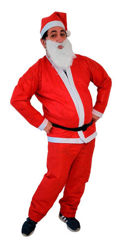 Buenos Aires Bazar Complete Santa Claus Costume with Hat and Beard 0